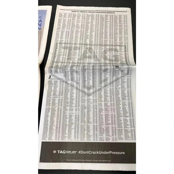 Vintage 2015 Bank of America Chicago Marathon Commemorative Results Newspaper - Picture 4 of 7
